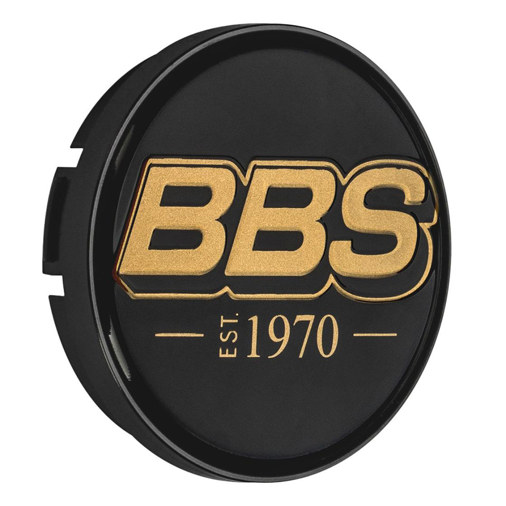 BBS Nabendeckel 2D Schwarz/Gold (4Stk.)