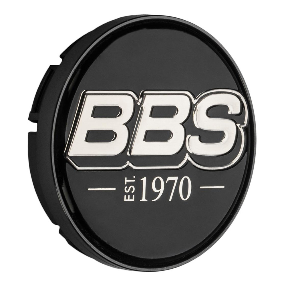 BBS Nabendeckel 2D Schwarz/Platinum-Silber (4Stk.)