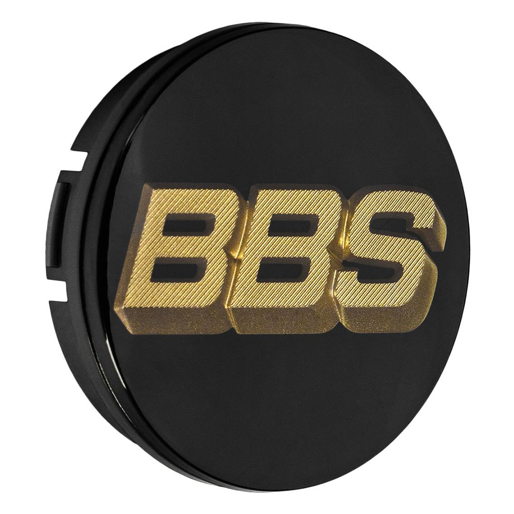 BBS Nabendeckel 3D Schwarz/Gold (4Stk.)