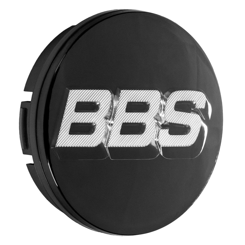 BBS Nabendeckel 3D Schwarz/Silber Rotation (4Stk.)