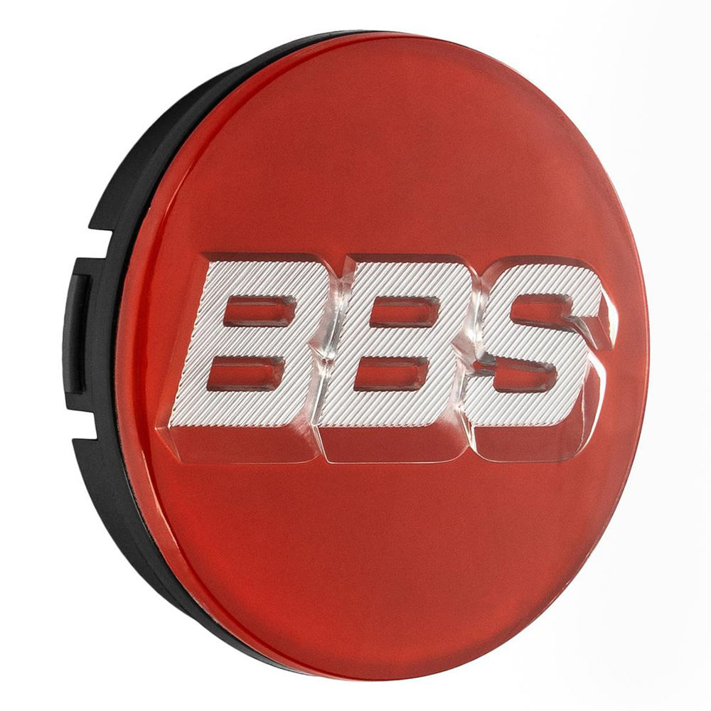 BBS Nabendeckel Rot/Silber (4Stk.)