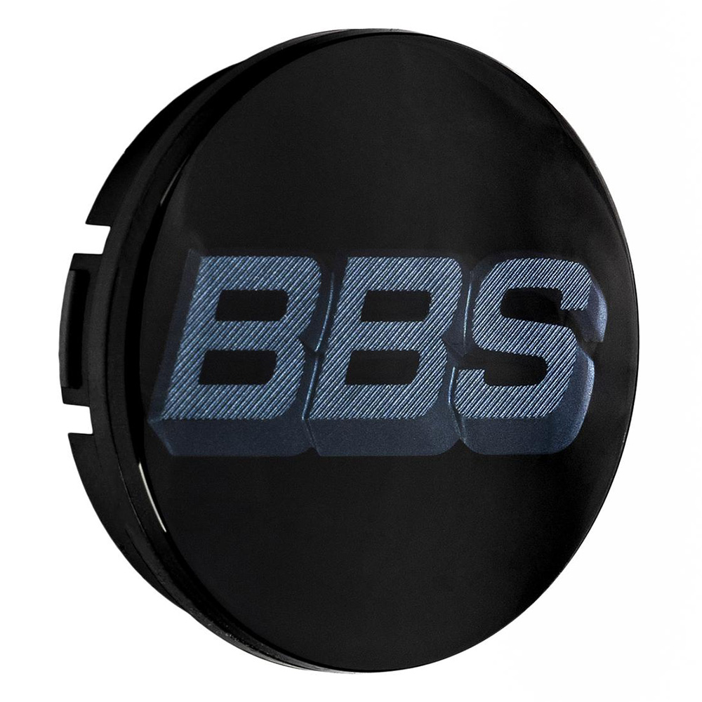 BBS Nabendeckel 3D Schwarz/Blau Rotation (4Stk.)