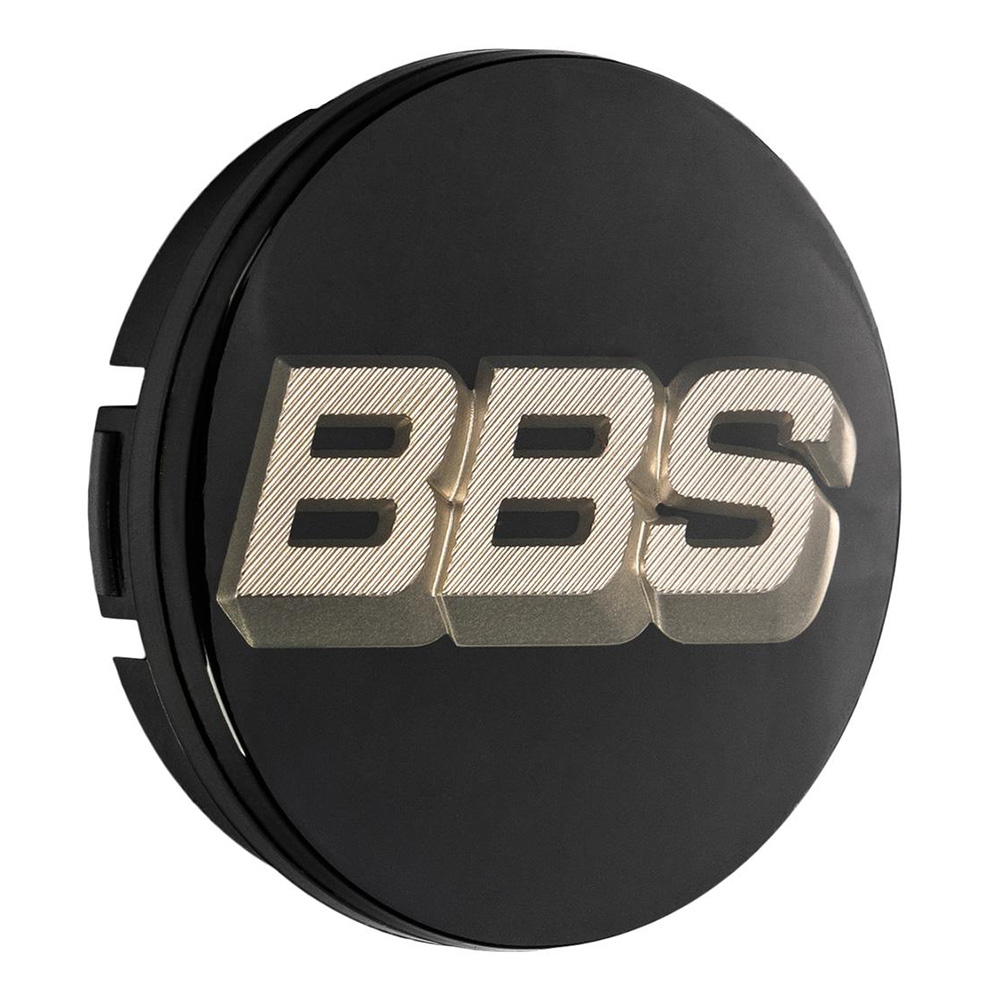 BBS Nabendeckel 3D Schwarz/Weissgold Rotation (4Stk.)